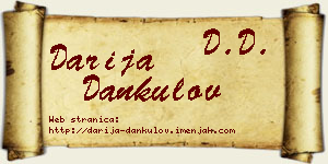 Darija Dankulov vizit kartica
